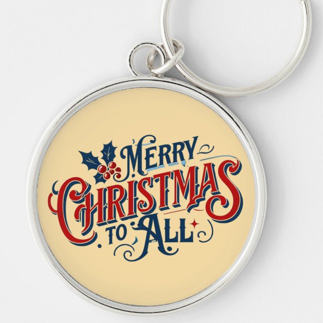 Chaveiro Natal clássico para todas as artes festivas (Frente)