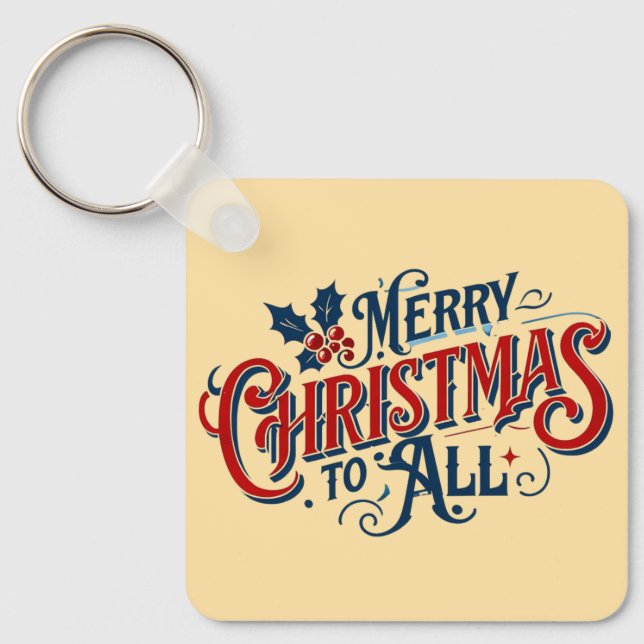 Chaveiro Natal clássico para todas as artes festivas (Frente)