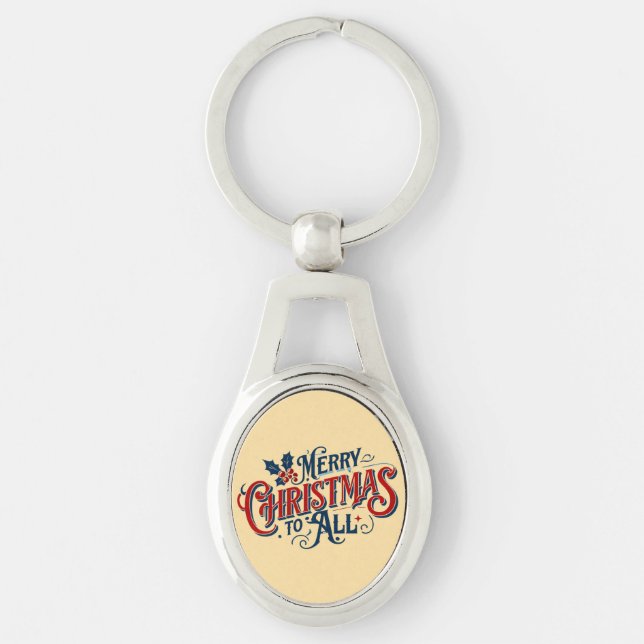 Chaveiro Natal clássico para todas as artes festivas (Frente)