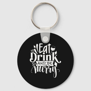 Chaveiro Natal Coma Bebida e Seja Feliz, Tchau Divertido, N
