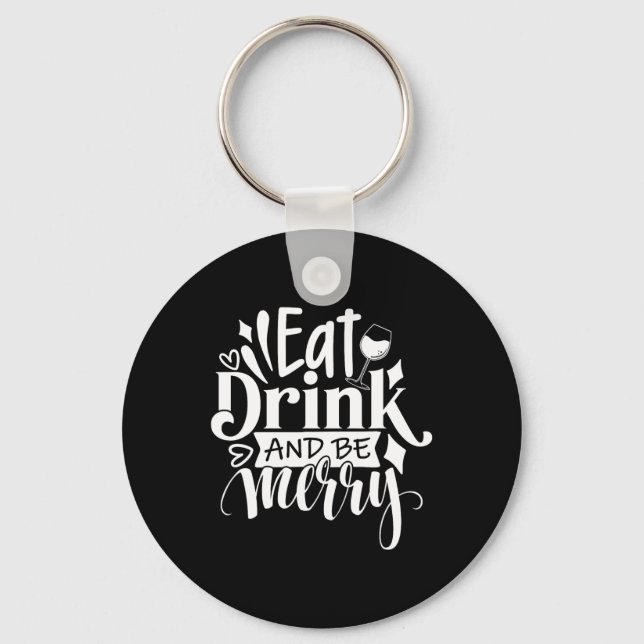 Chaveiro Natal Coma Bebida e Seja Feliz, Tchau Divertido, N (Frente)