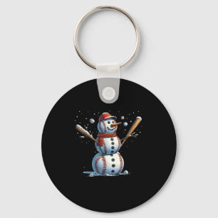 Chaveiro Natal de beisebol de boneco de neve de inverno