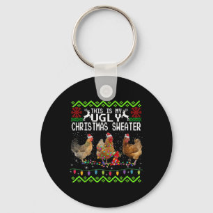 Chaveiro Natal de Frango Este É o Meu Suéter Feio Engraçado