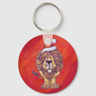 Chaveiro Natal De Leão Em Vermelho