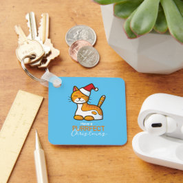 Chaveiro Natal de Puro Gato Laranja Personalizável