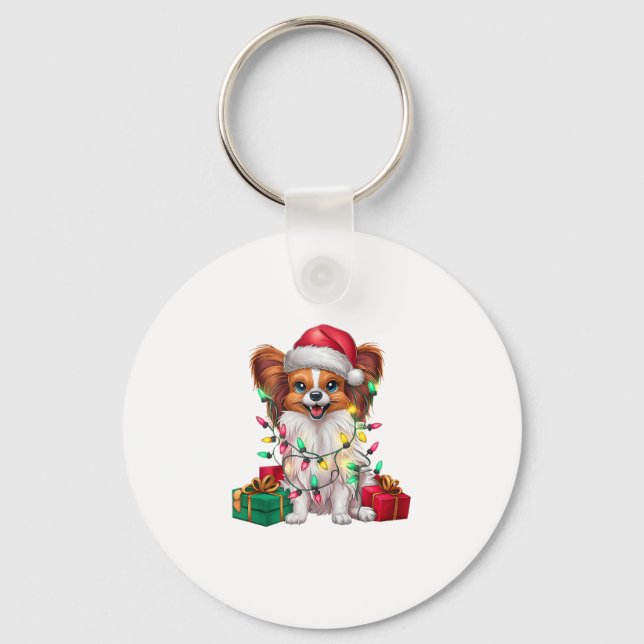 Chaveiro Natal de Santa Hat Papillon (Frente)