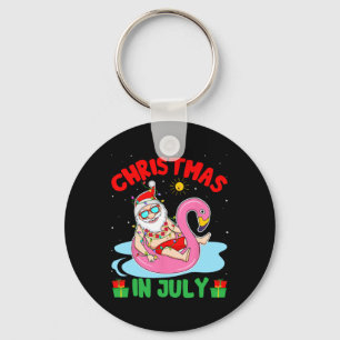 Chaveiro Natal de Verão em Julho - Papai Noel Tropical Surf