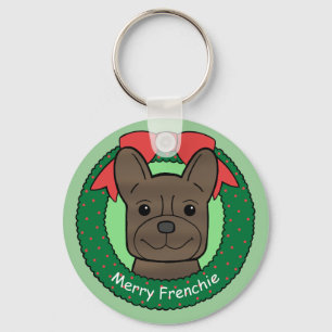 Chaveiro Natal do buldogue francês