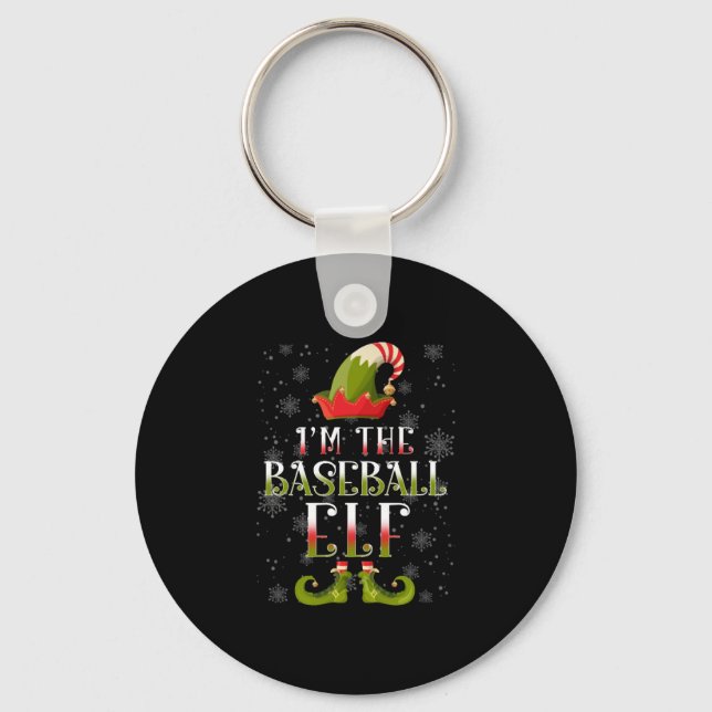 Chaveiro Natal do Elf do Baseball (Frente)