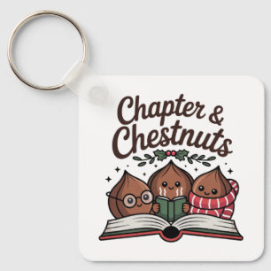 Chaveiro Natal do Livro e Castanhas Chapter & Chestnuts