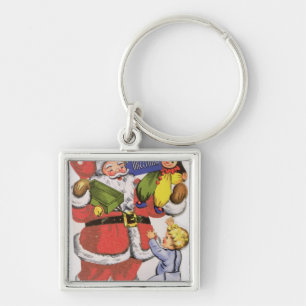 Chaveiro Natal do pai, cartão de Natal do Victorian