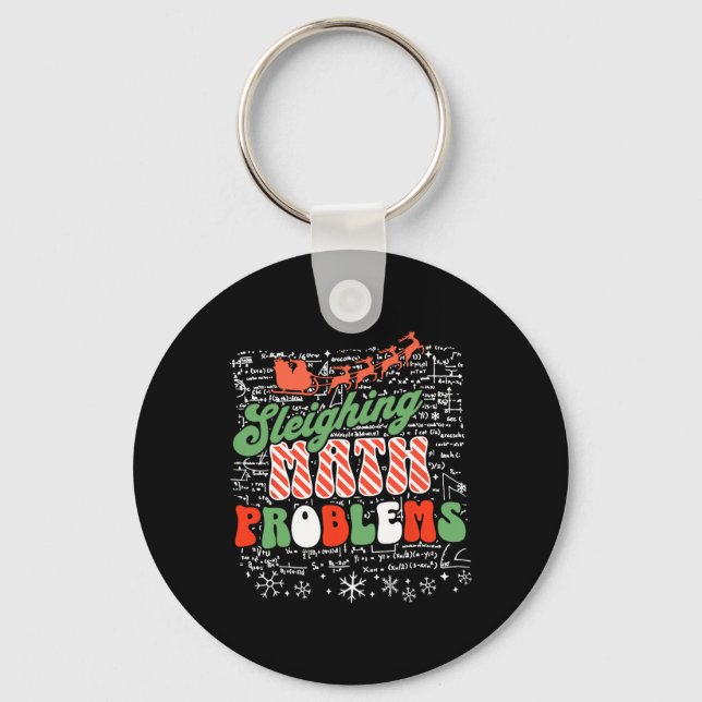 Chaveiro Natal do professor de matemática com problemas de  (Frente)