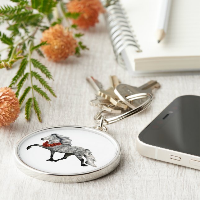 Chaveiro Natal dos Cavalos Islandeses (Lateral)