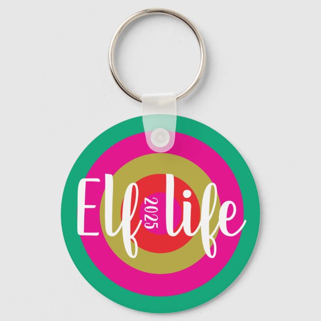 Chaveiro Natal "Elf life" (Frente)