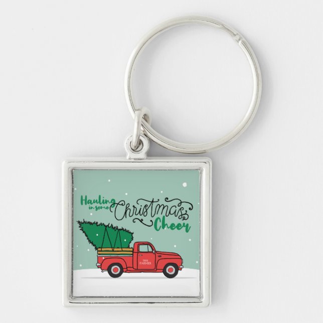 Chaveiro Natal em campo de papais noeis - Natal em campo (Frente)