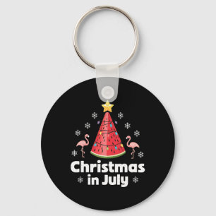 Chaveiro Natal Em Julho Árvore De Melancia Funny Flamingo X