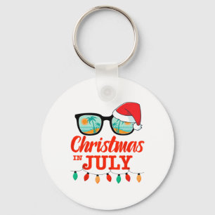 Chaveiro Natal Em Julho Com Óculos De Sol E Chapéu De Papai