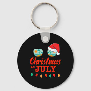 Chaveiro Natal Em Julho Com Sungles Santa Hat Para Sumo