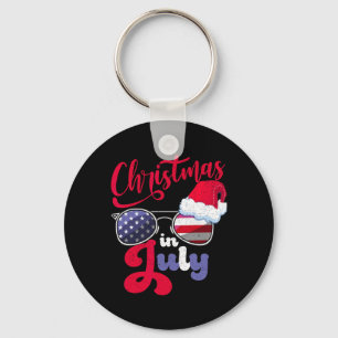 Chaveiro Natal Em Julho EUA Óculos Americanos Chapéu do Pap