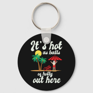 Chaveiro Natal Em Julho Papai Noel Na Praia Com Palmeira