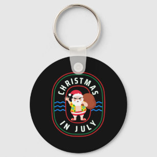 Chaveiro Natal Em Julho - Papai Noel Tropical Divertido Na