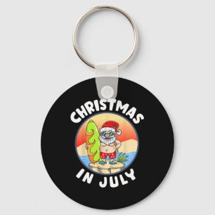 Chaveiro Natal Em Julho Papai Noel Verão Praia Natal Em