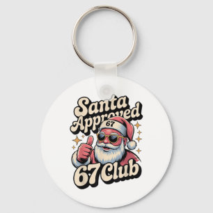 Chaveiro Natal engraçado 67 Meme - Retro Santa Aprovado 67