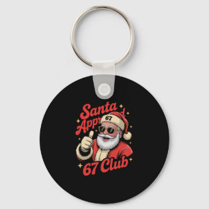 Chaveiro Natal engraçado 67 Papai Noel - Retro Papai Noel A