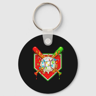 Chaveiro Natal engraçado de beisebol sorvete gotejamento ho