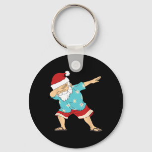 Chaveiro Natal Engraçado Em Julho Dabbing Papai Noel Havaí