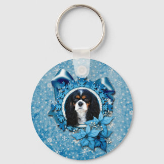 Chaveiro Natal - Flocos de Neve Azul - Cavaleiros