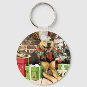 Chaveiro Natal - german shepherd X - Bailey