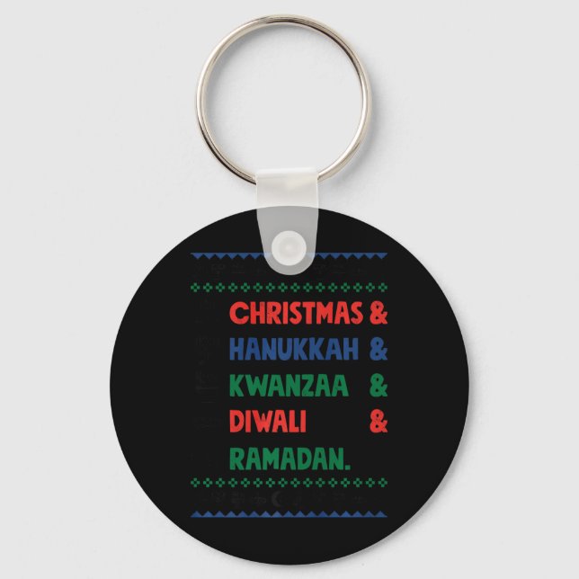 Chaveiro Natal Hanukkah Kwanzaa Diwali Ramadan Funny Ug (Frente)