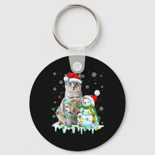 Chaveiro Natal Light Snowman Egípcio Mau Cat Pet Lover