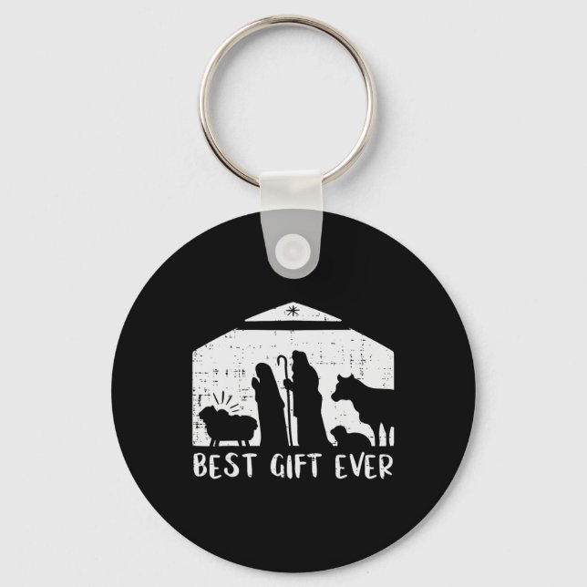 Chaveiro Natal Melhor Presente Natividade Xmas Homens Crist (Frente)