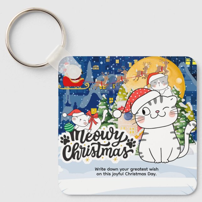 Chaveiro Natal Meowy (Frente)