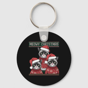 Chaveiro Natal Meowy Mal-Humorado
