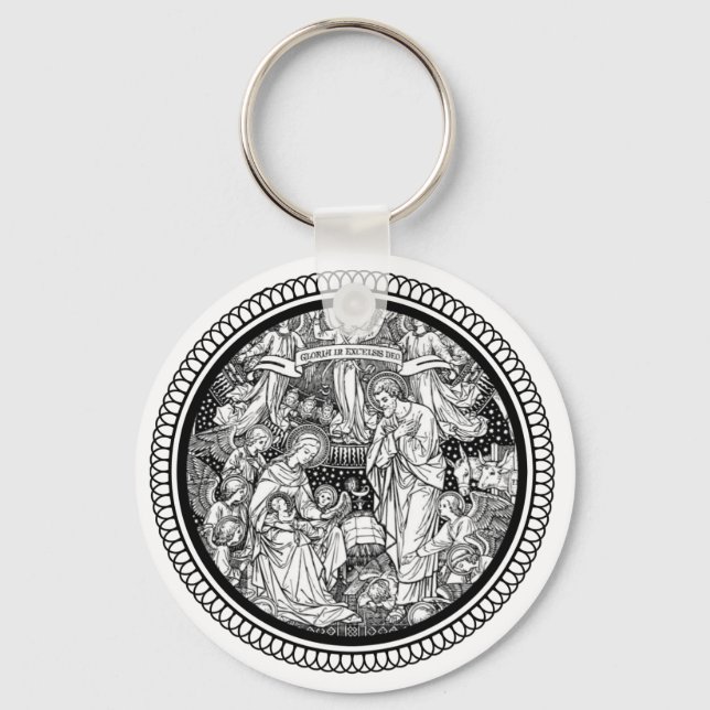 Chaveiro Natal Nascimento de Jesus Mary Joseph (Frente)