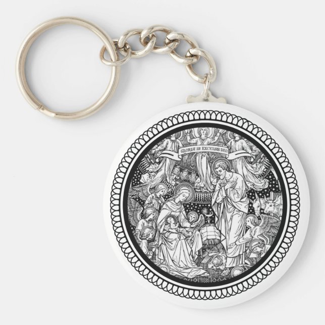 Chaveiro Natal Nascimento de Jesus Mary Joseph (Frente)