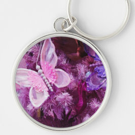 Chaveiro Natal no rosa e no roxo