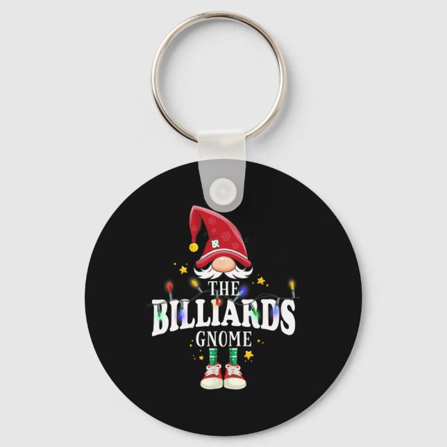 Chaveiro Natal Os Billiards Gnome X-mas Correspondendo Pjs (Frente)