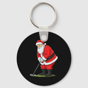 Chaveiro Natal Papai Noel Golfe Golfista Natal Engraçado Na