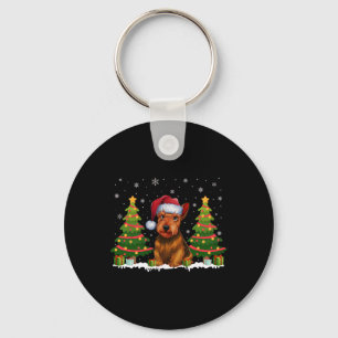 Chaveiro Natal para Papais noeis de Cachorro Terrier escocê