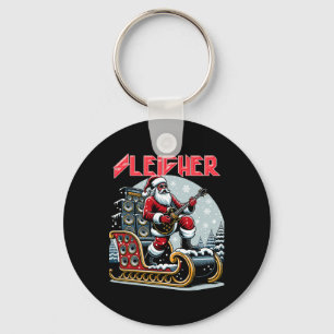 Chaveiro Natal Rock de Heavy Metal Hail Santa Natal Xma