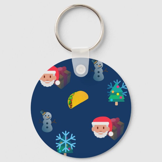 Chaveiro natal taco emoji (Frente)