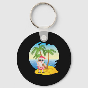 Chaveiro Natal Tropical Beach Encantado Papai Noel