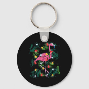 Chaveiro Natal Tropical Engraçado Flamingo Rosa Havaiano