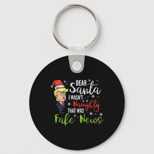 Chaveiro Natal Trump Querido Papai Noel Notícias Falsas Div