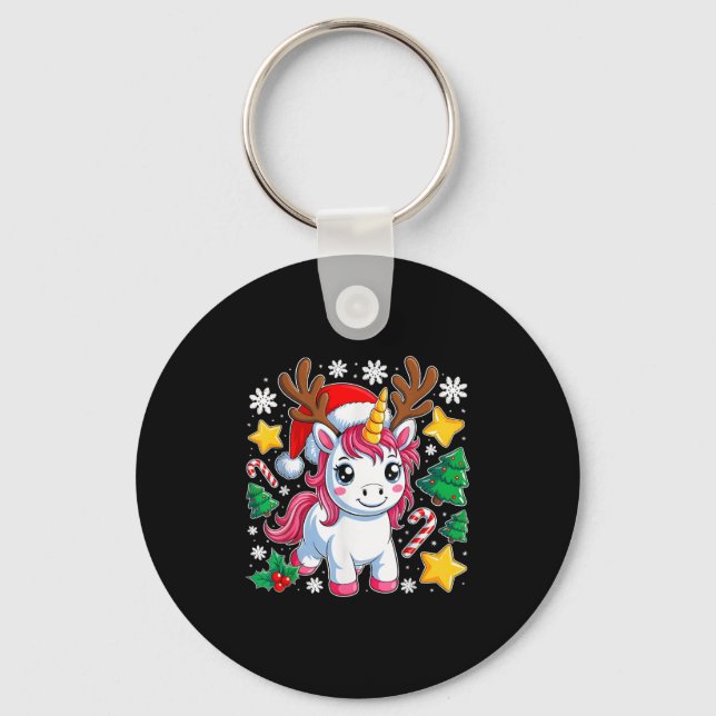 Chaveiro Natal Unicórnio Magical Xmas Toddler Raparigas (Frente)