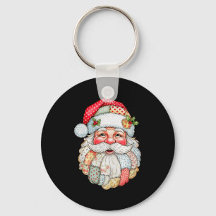 Chaveiro Natal Vintage Pré-Pessego Rosto do Papai Noel Reme